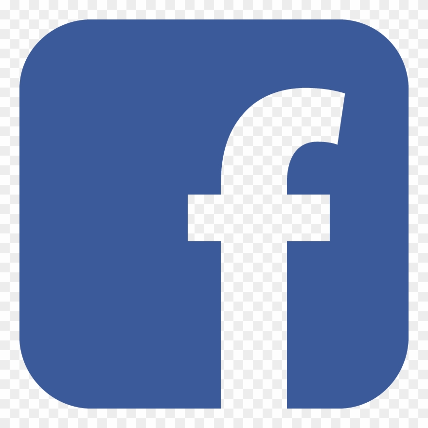 A blue square with the facebook logo on it.