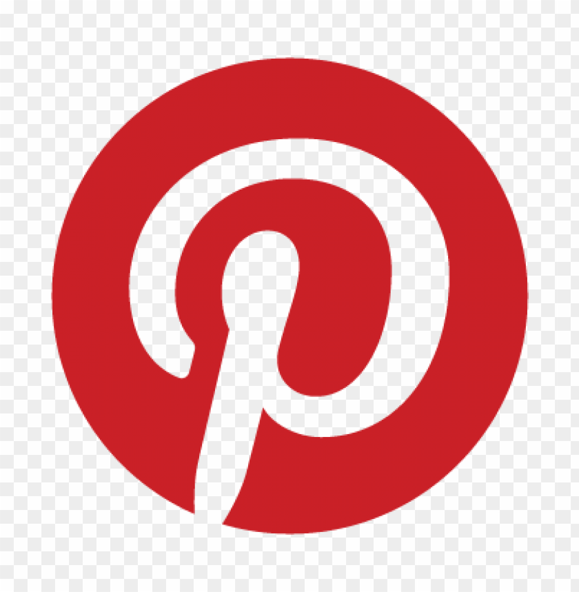A red and white logo of pinterest.